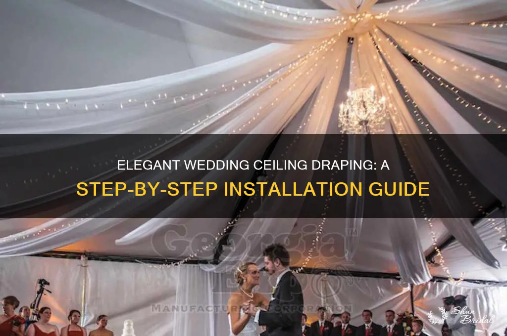 how to install ceiling draping for weddings