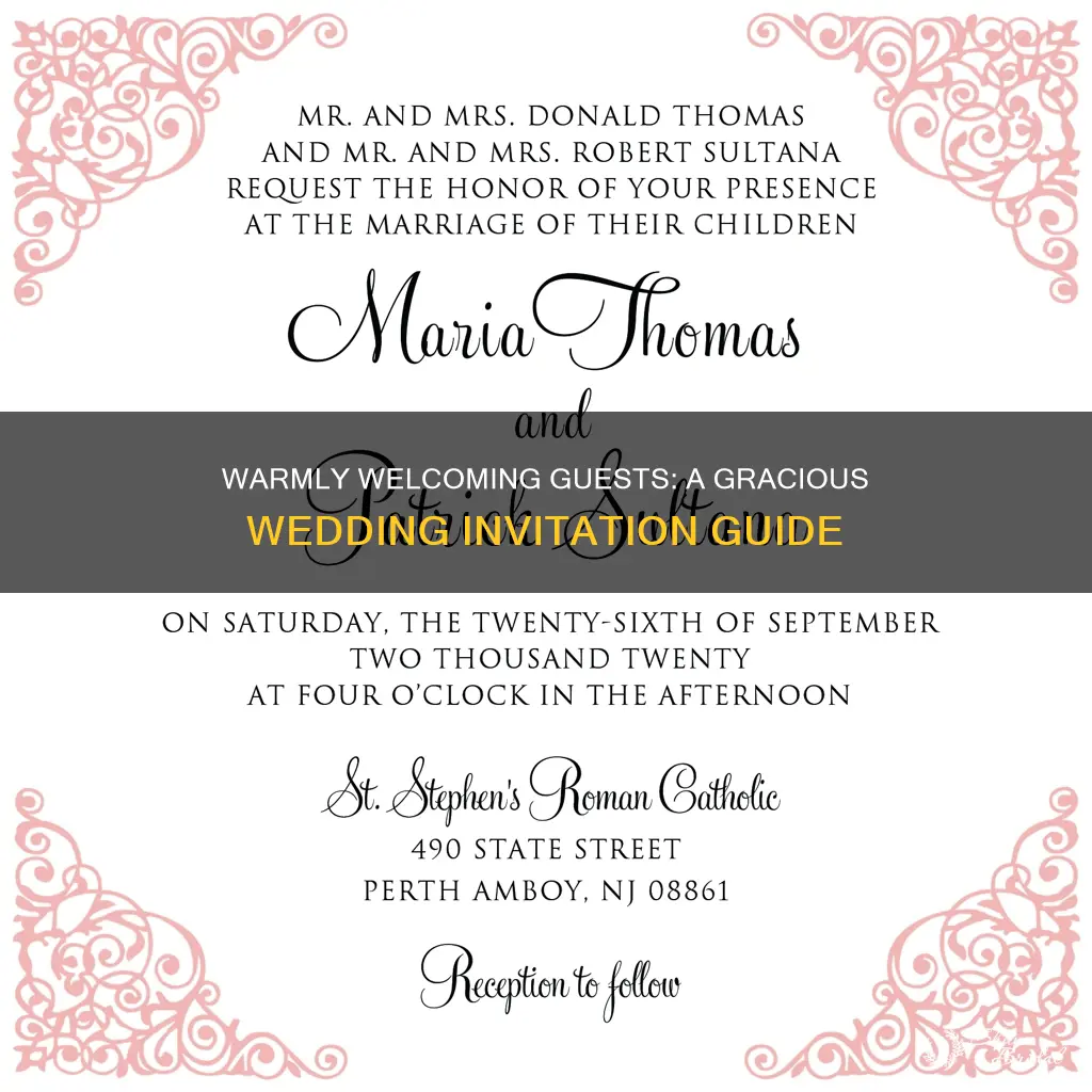 how to intro wedding invite when I am paying