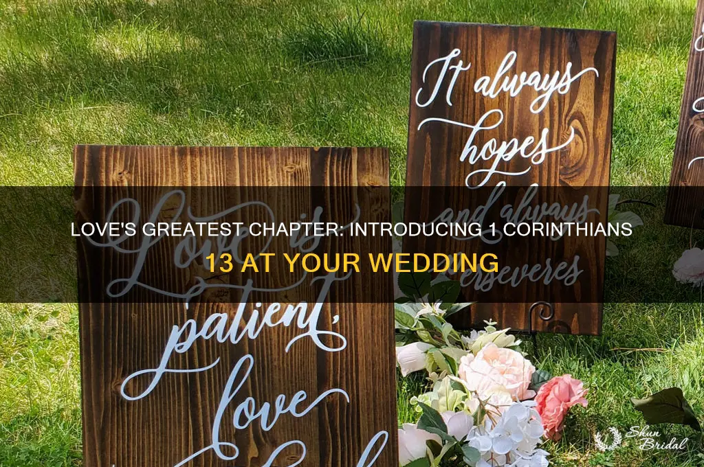 how to introduce 1 corinthians 13 at a wedding