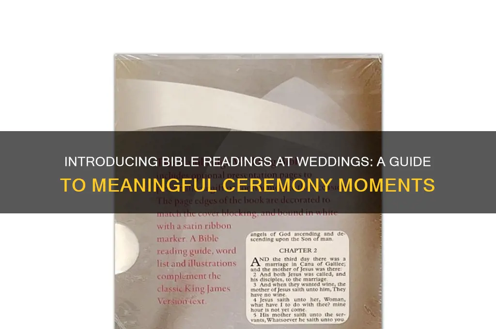 how to introduce a bible reading at a wedding