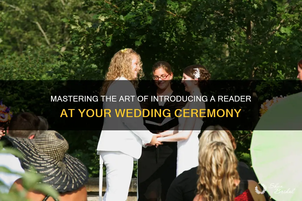how to introduce a reader at a wedding
