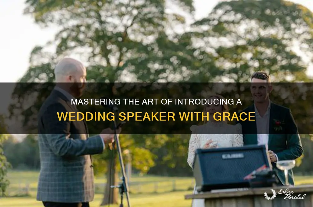 how to introduce a speaker at a wedding