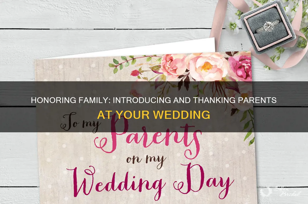 how to introduce and thank parents at wedding