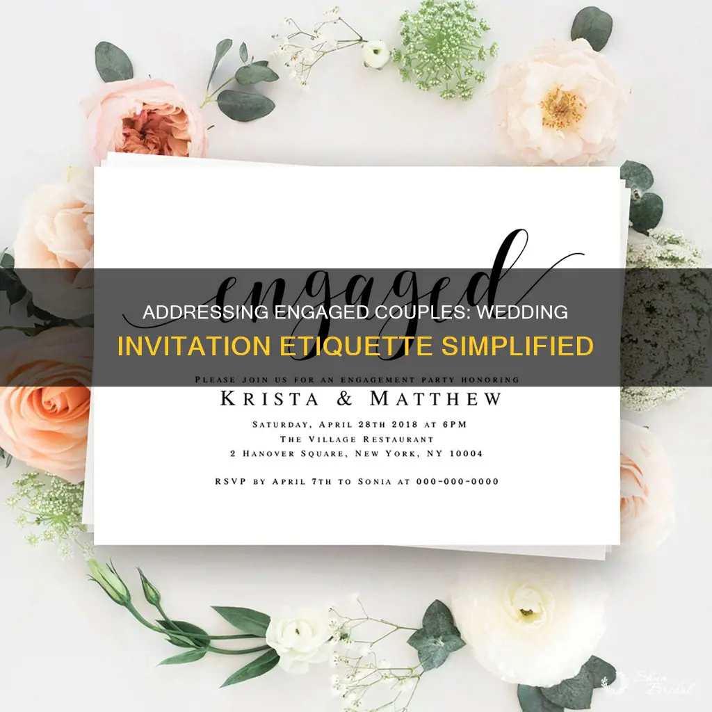 how to invite engaged couple to wedding address