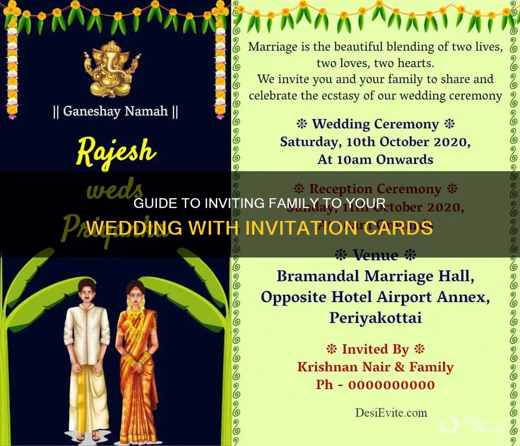 how to invite family in invitation card for wedding