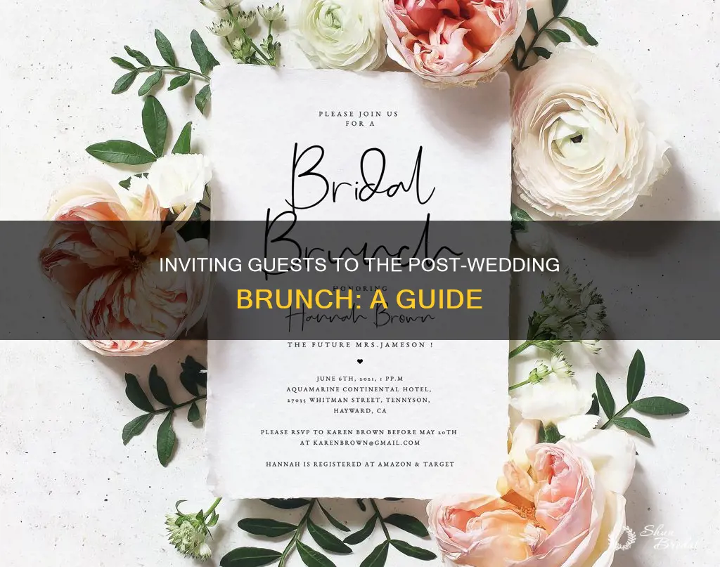 how to invite guests to post wedding brunch