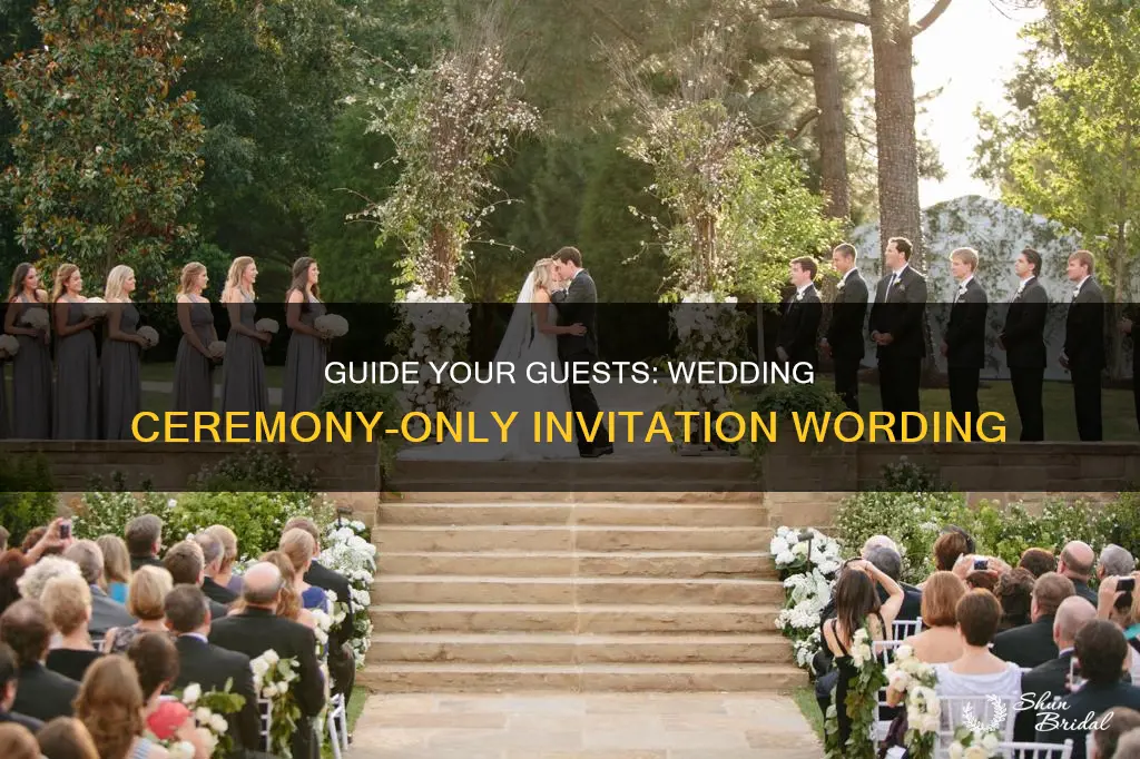 how to invite guests to wedding but not reception