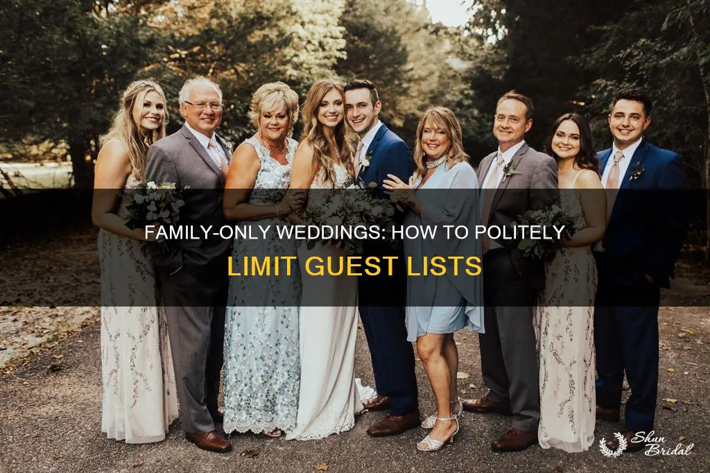 how to invite only family to a wedding