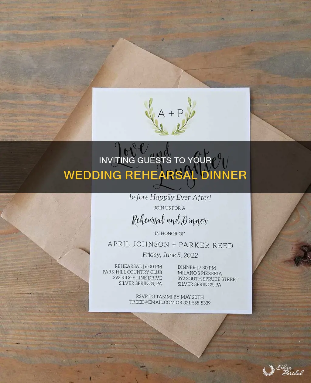 how to invite people to a wedding reheaesal