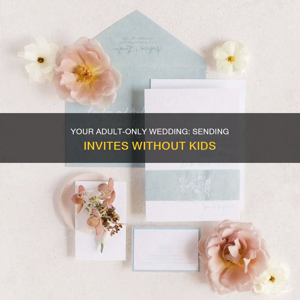 how to invite people to wedding with no kids