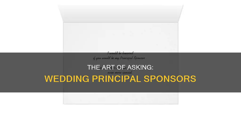 how to invite principal sponsors in wedding