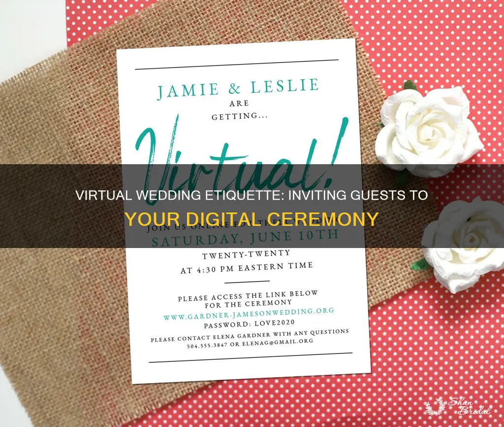 how to invite someone to a virtual wedding