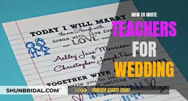 Inviting Teachers to Your Wedding: Etiquette Guide