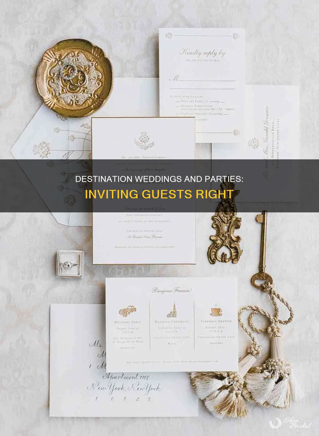 how to invite wedding and party different destinatino