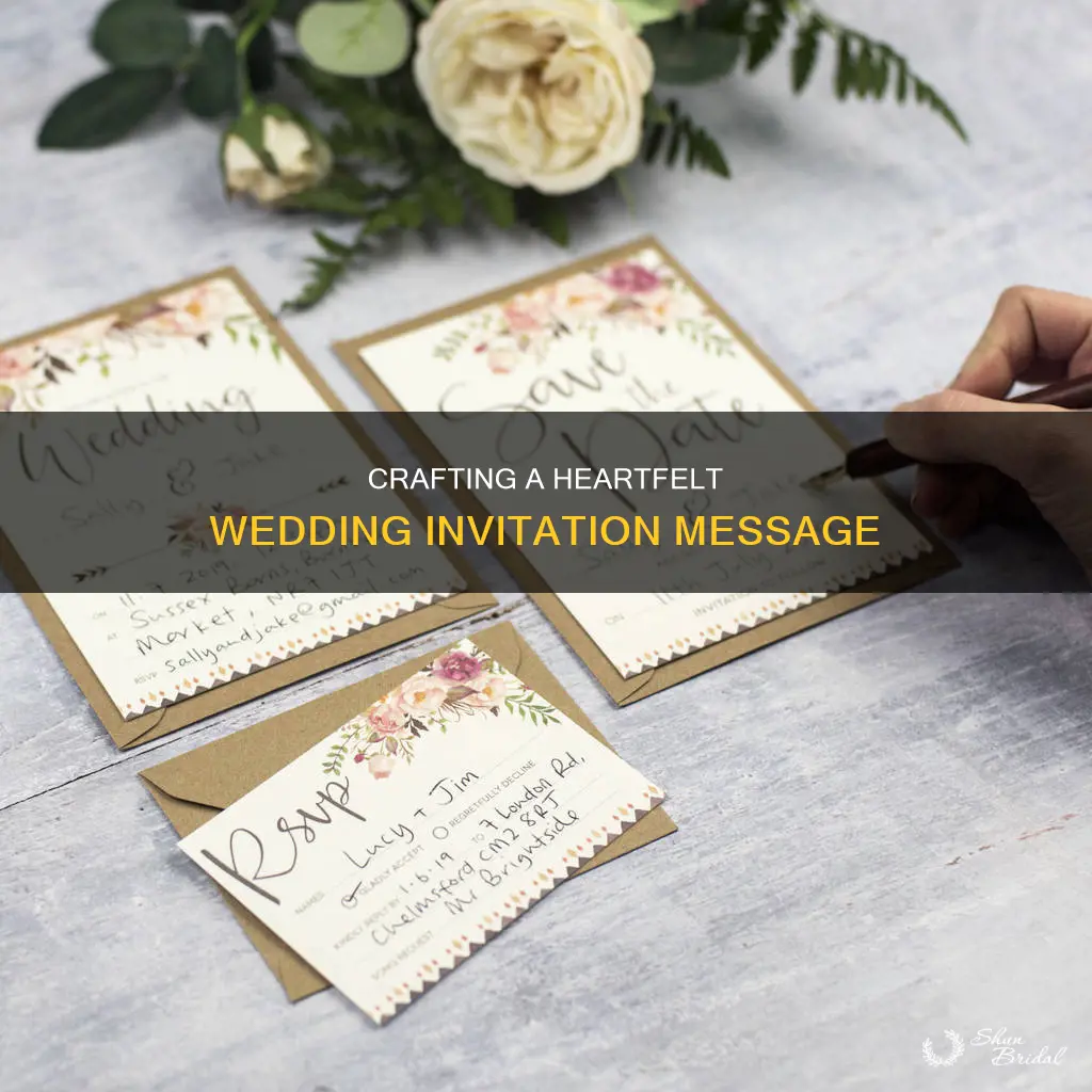 how to invite wedding message