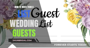 Strategically Inviting B-List Wedding Guests: A Tactful Guide