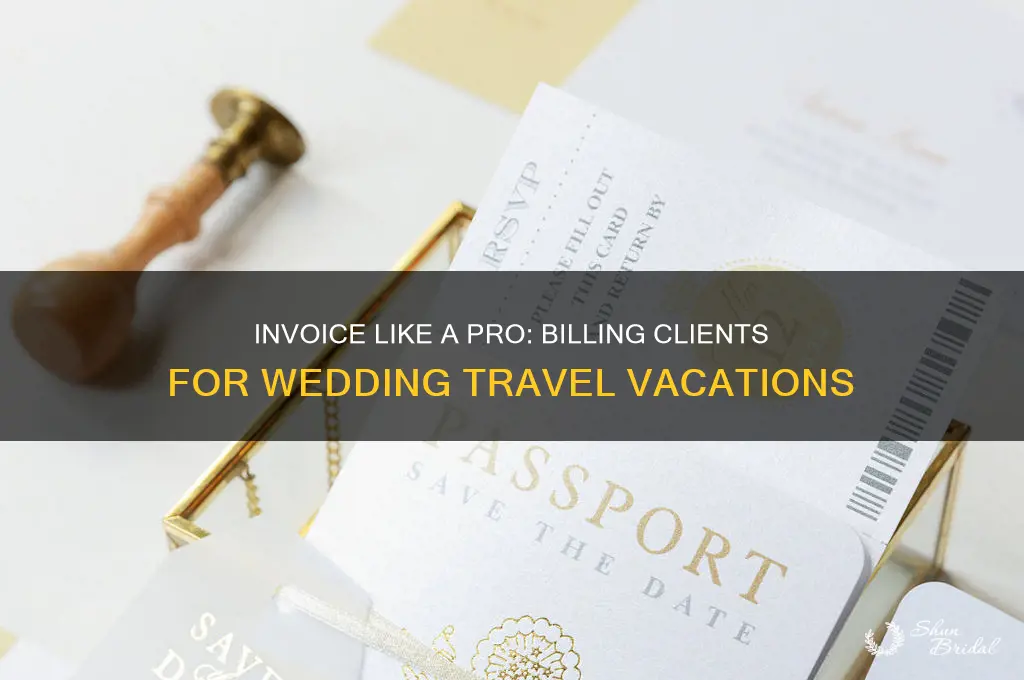 how to invoice client wedding travel vacation