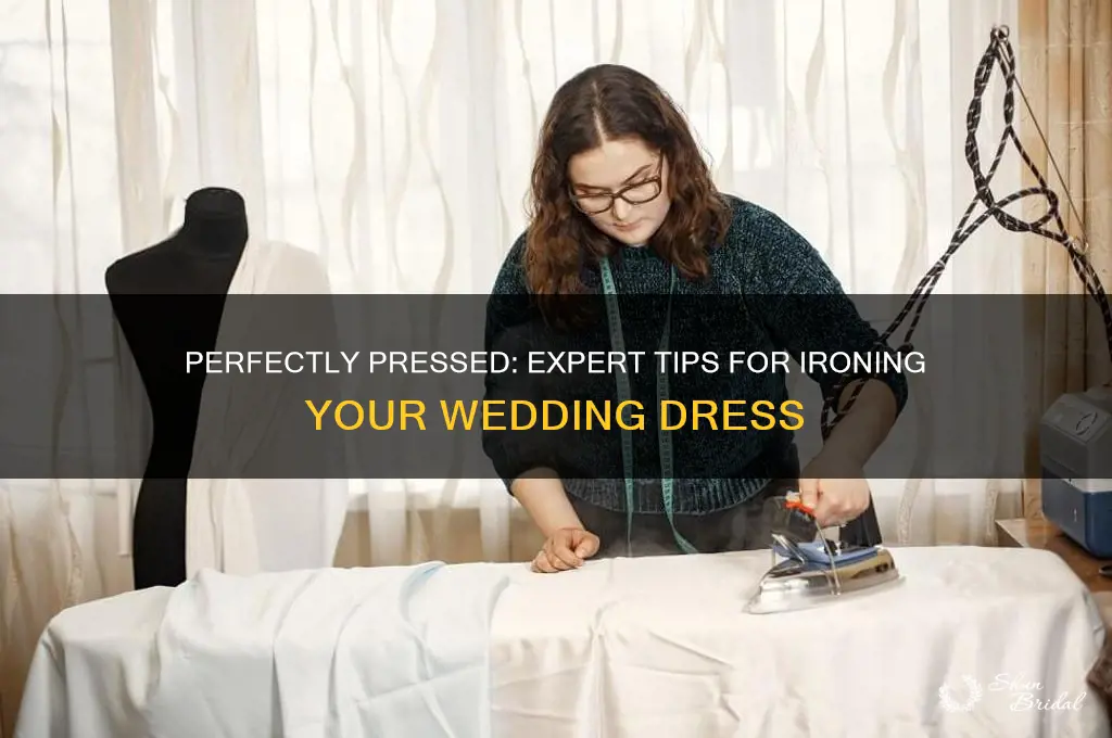 how to iron a wedding dres