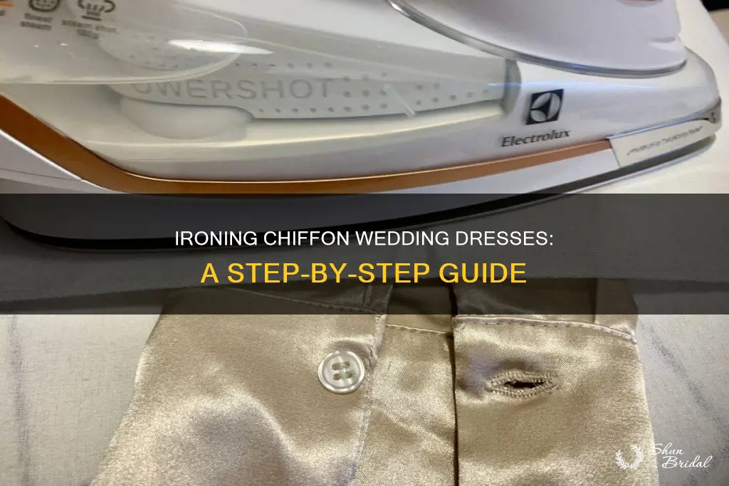 how to iron chiffon wedding dress