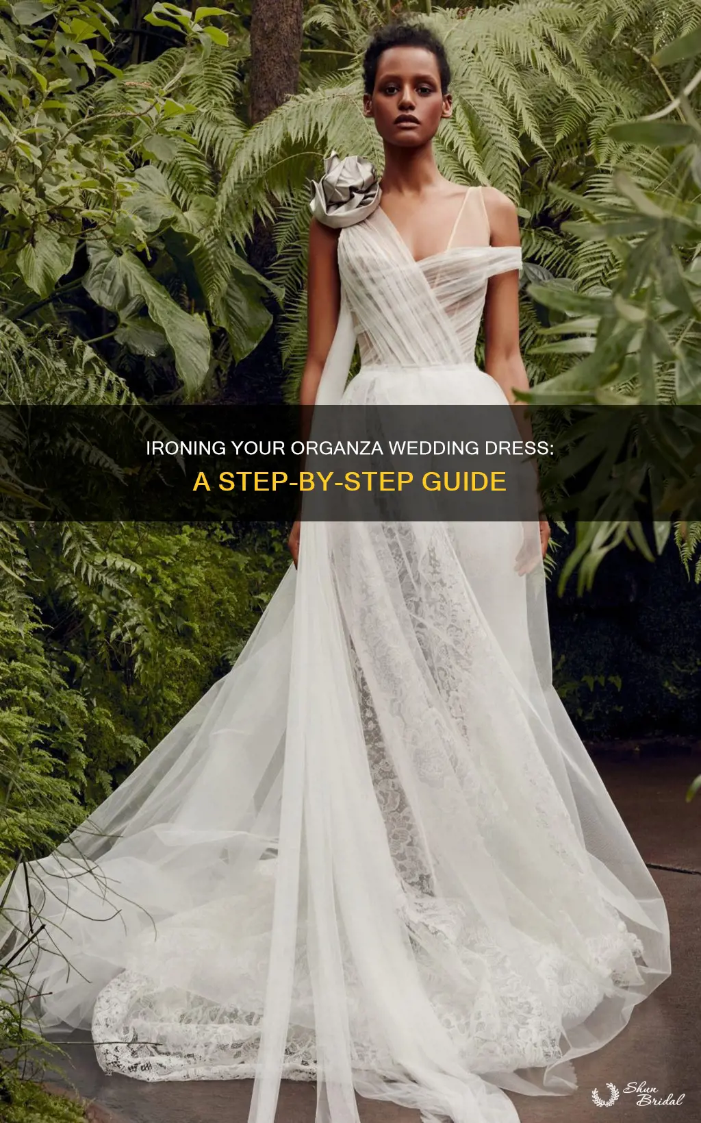 how to iron organza wedding dress