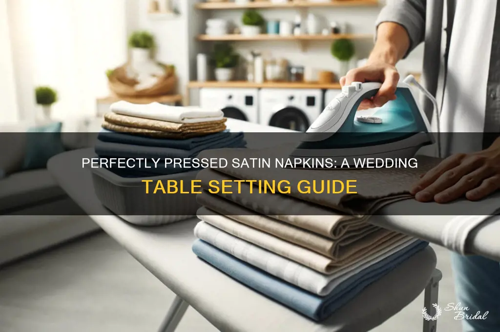 how to iron satin napkins for wedding