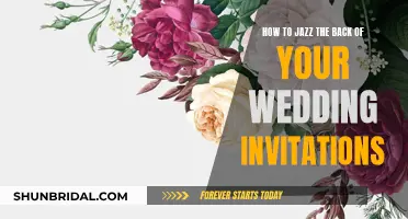 Jazzing Up Your Wedding Invites: Back Matters!