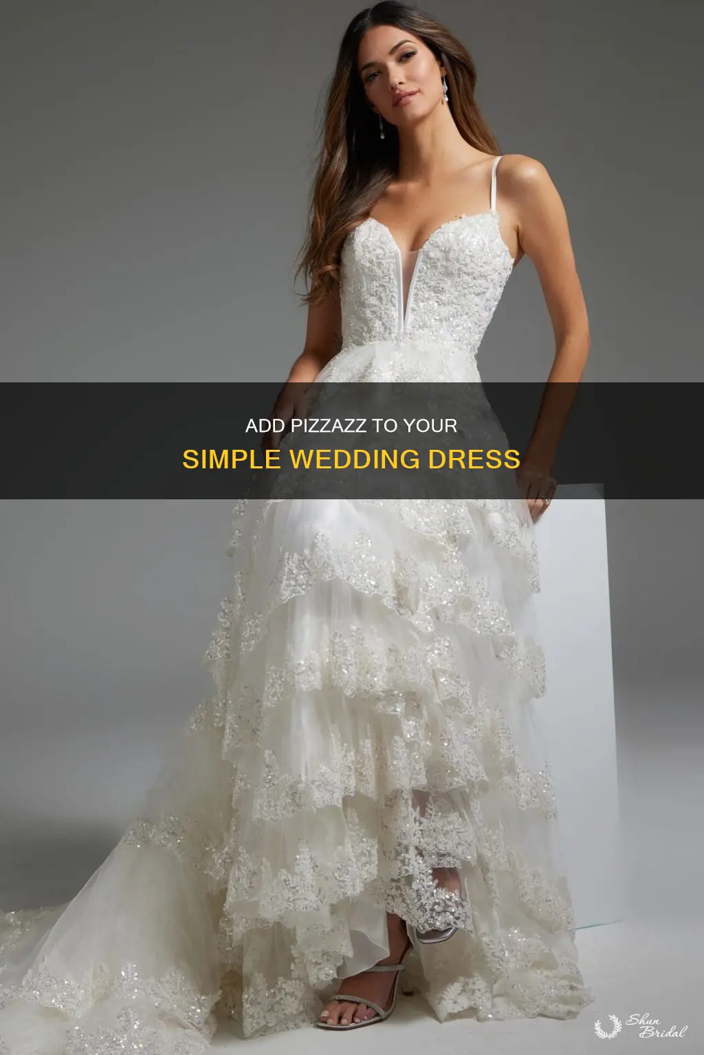 how to jazz up a simple wedding dress