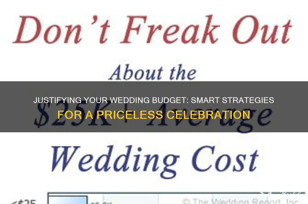 how to justify the cost of a wedding