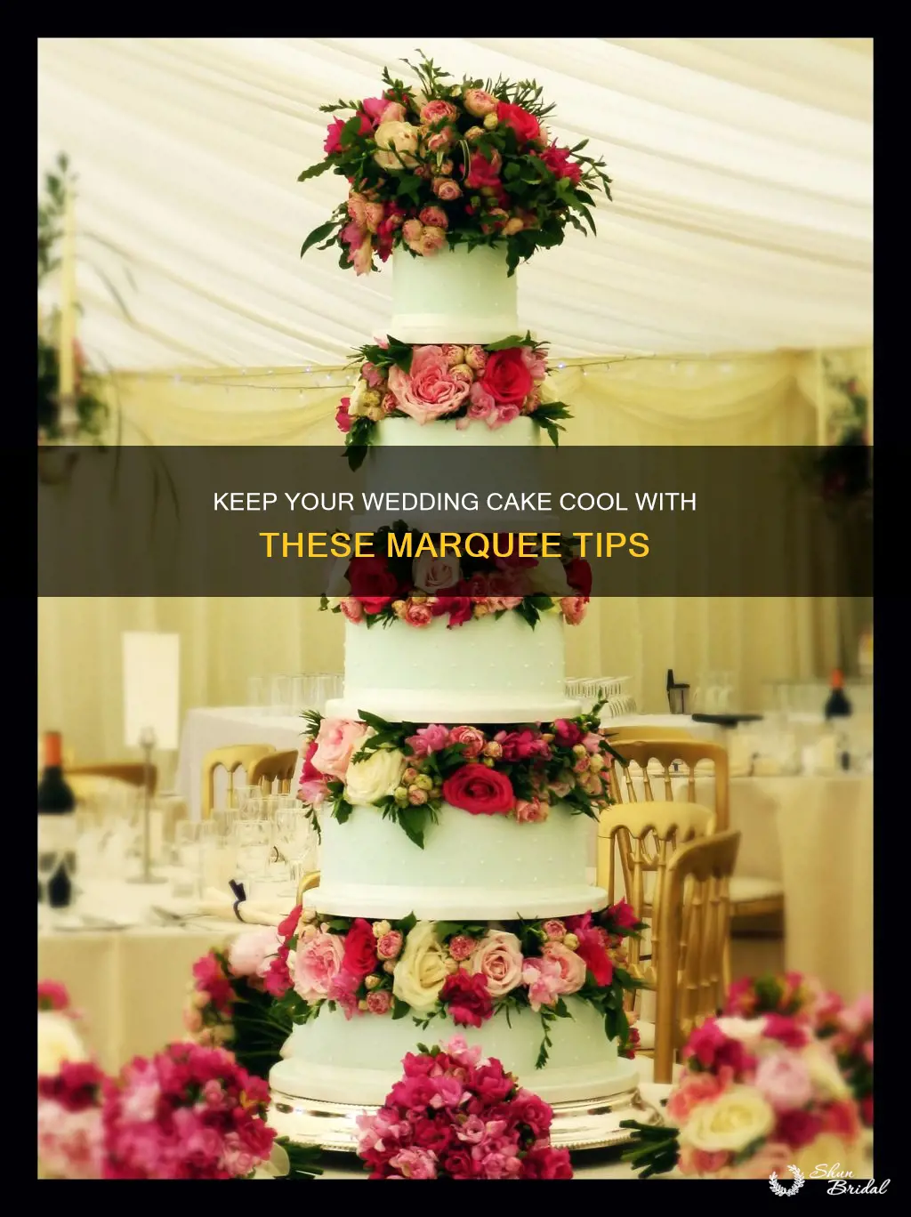 how to keep a wedding cake cool in a marquee