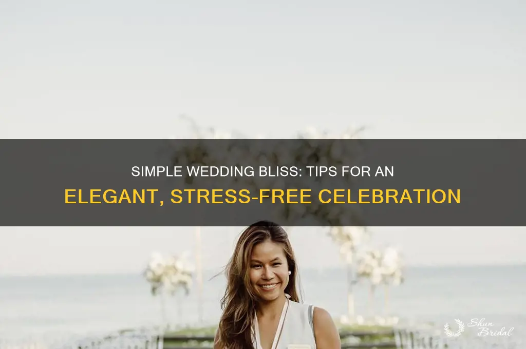how to keep a wedding simple