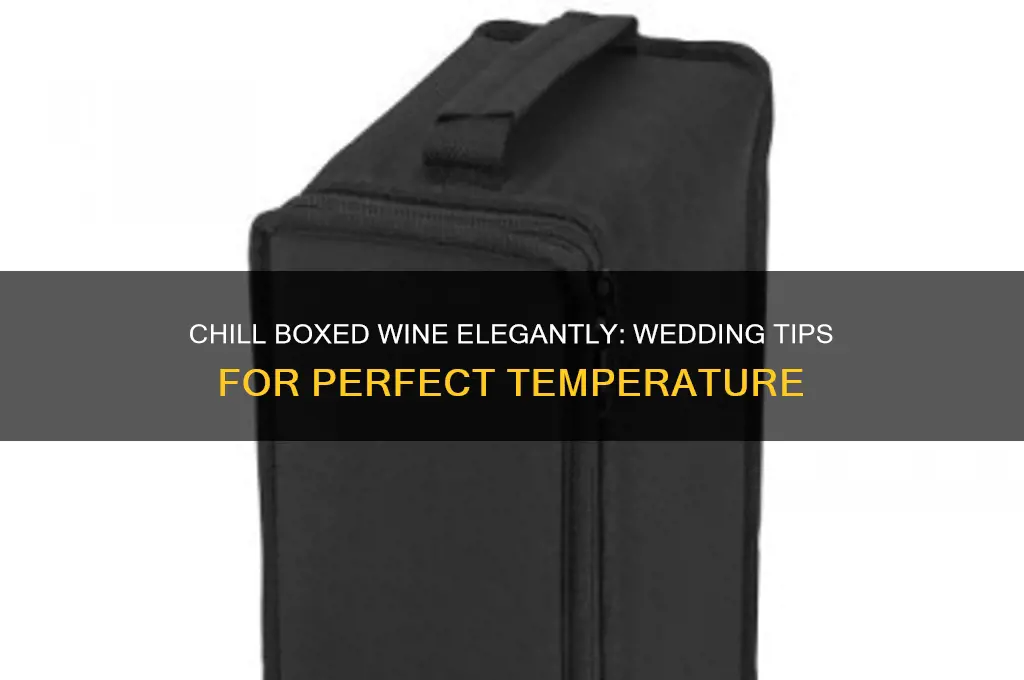 how to keep boxed wine cold at a wedding