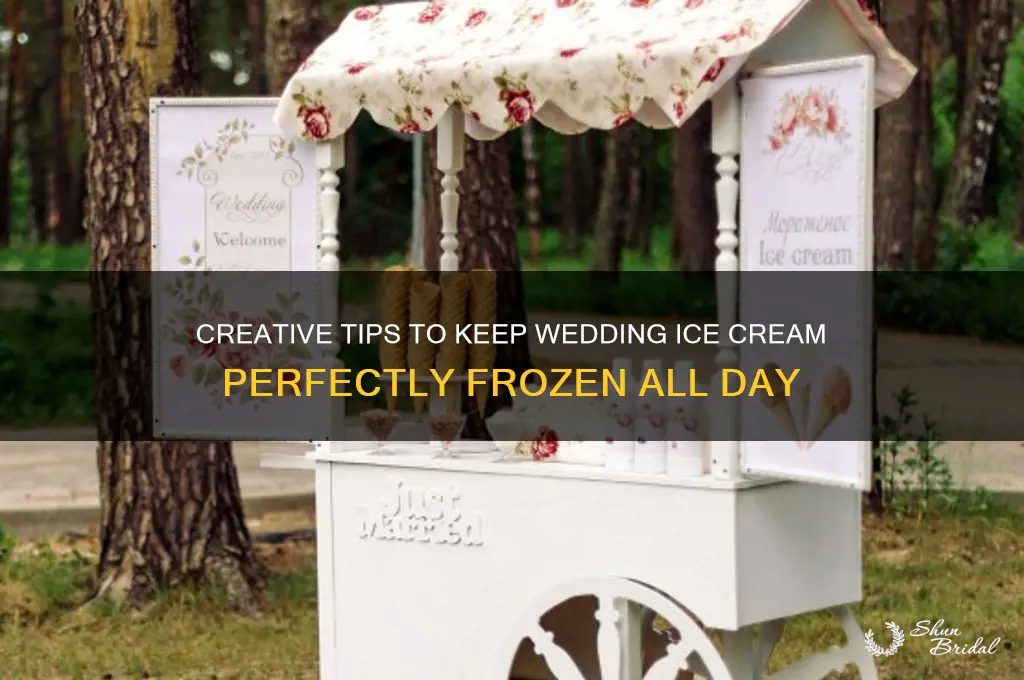 how to keep ice cream from melting at a wedding