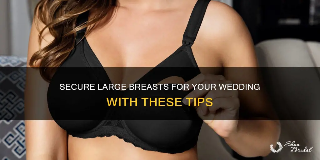 how to keep large breasts in place in wedding dress