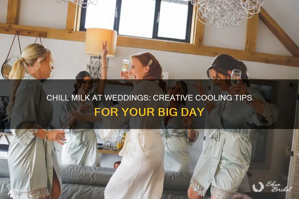 how to keep milk cold at a wedding