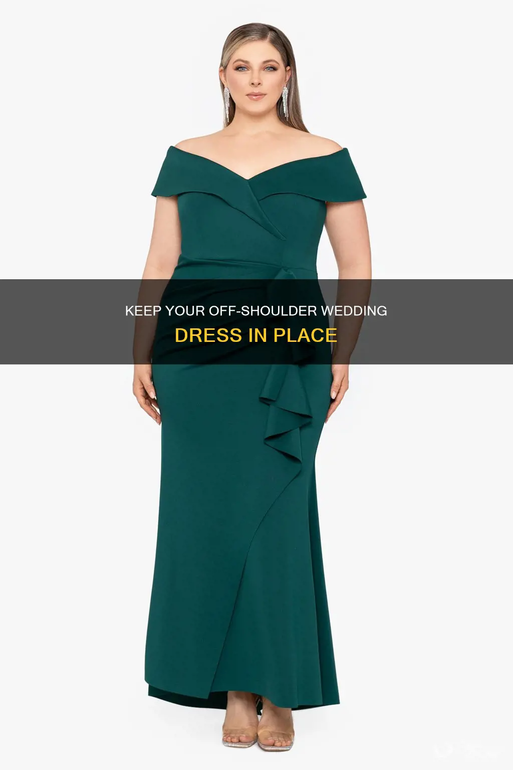 how to keep off shoulder wedding dress in place