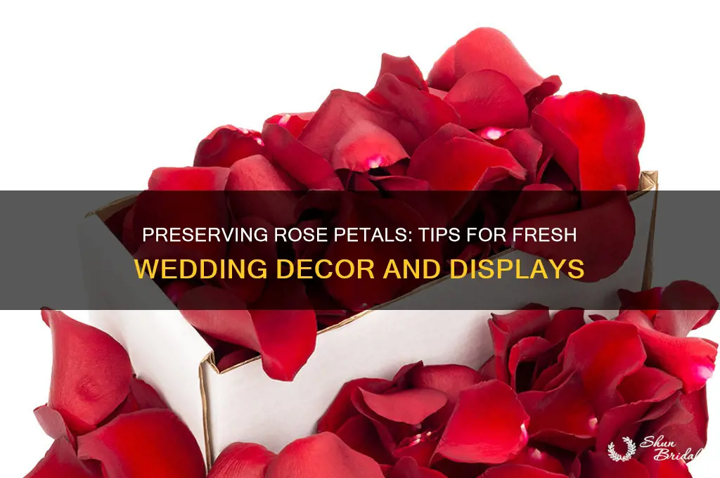 how to keep rose petals fresh for a wedding