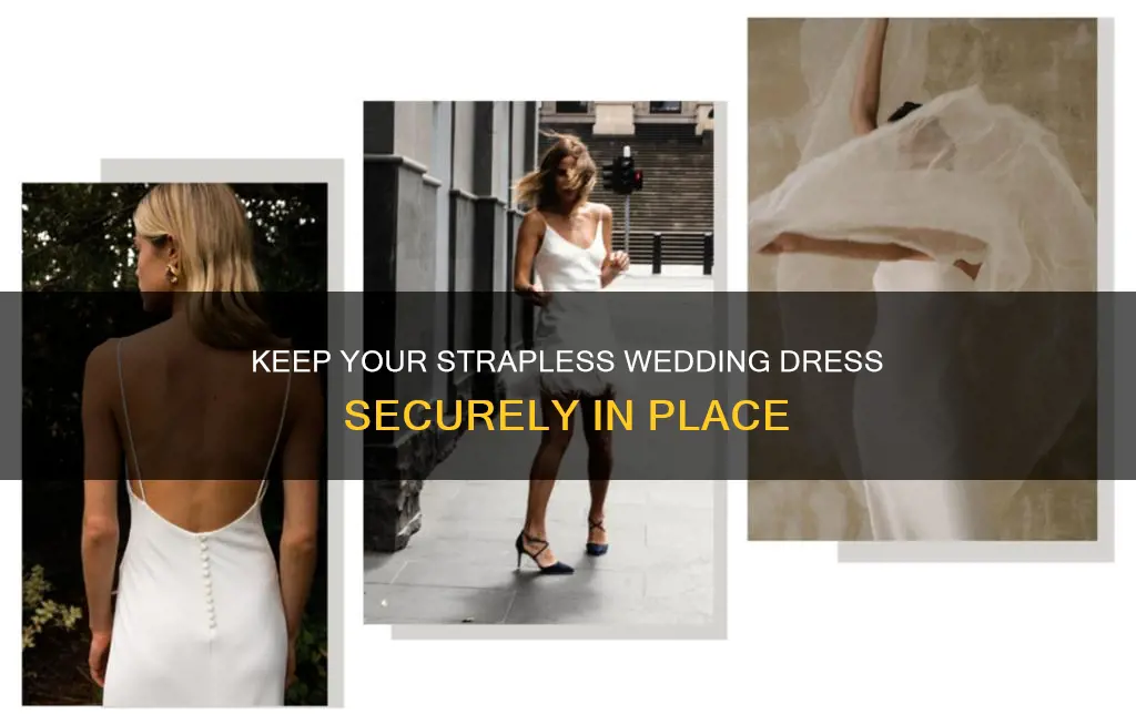 how to keep strapless wedding dress in place