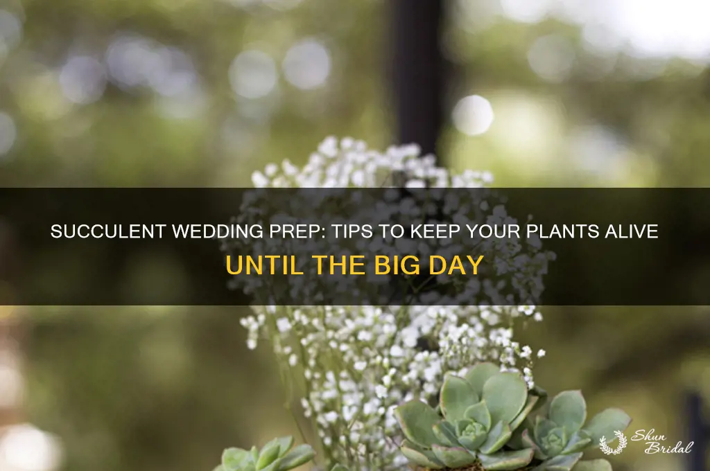 how to keep succulents alive before wedding
