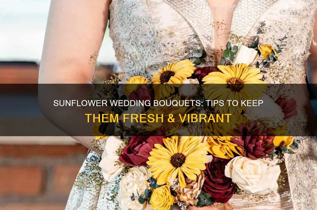 how to keep sunflowers fresh in a wedding bouquet