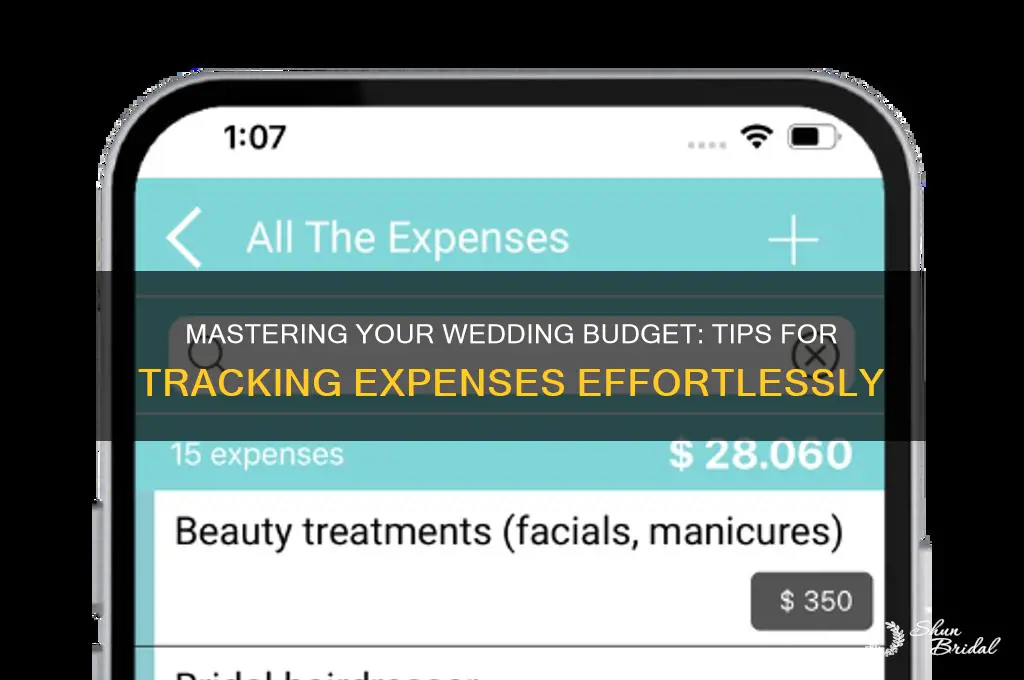 how to keep track of wedding budget