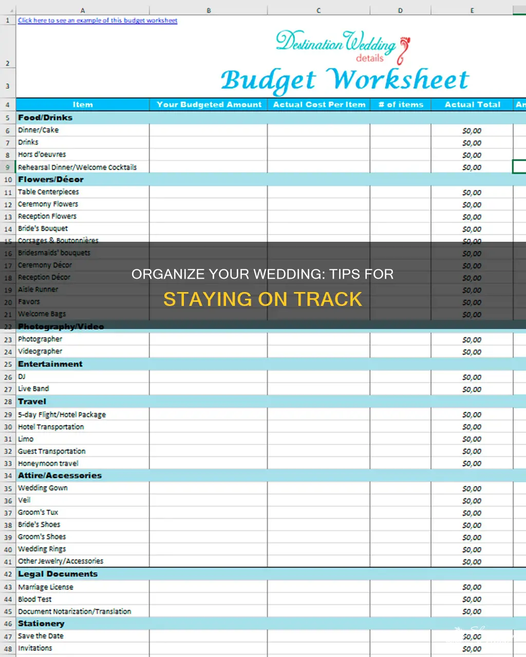 how to keep track of wedding plans