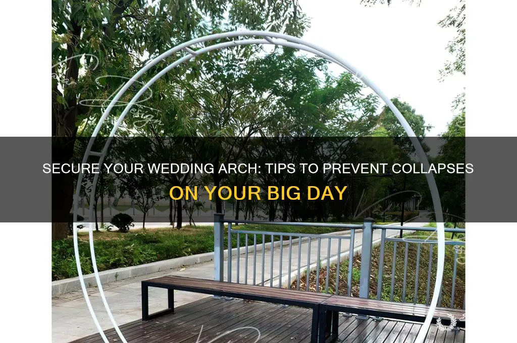 how to keep wedding arches from falling