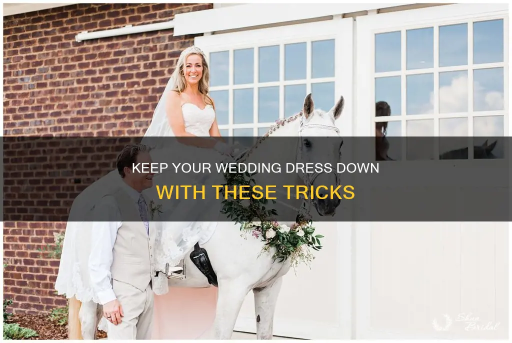 how to keep wedding dress from riding up