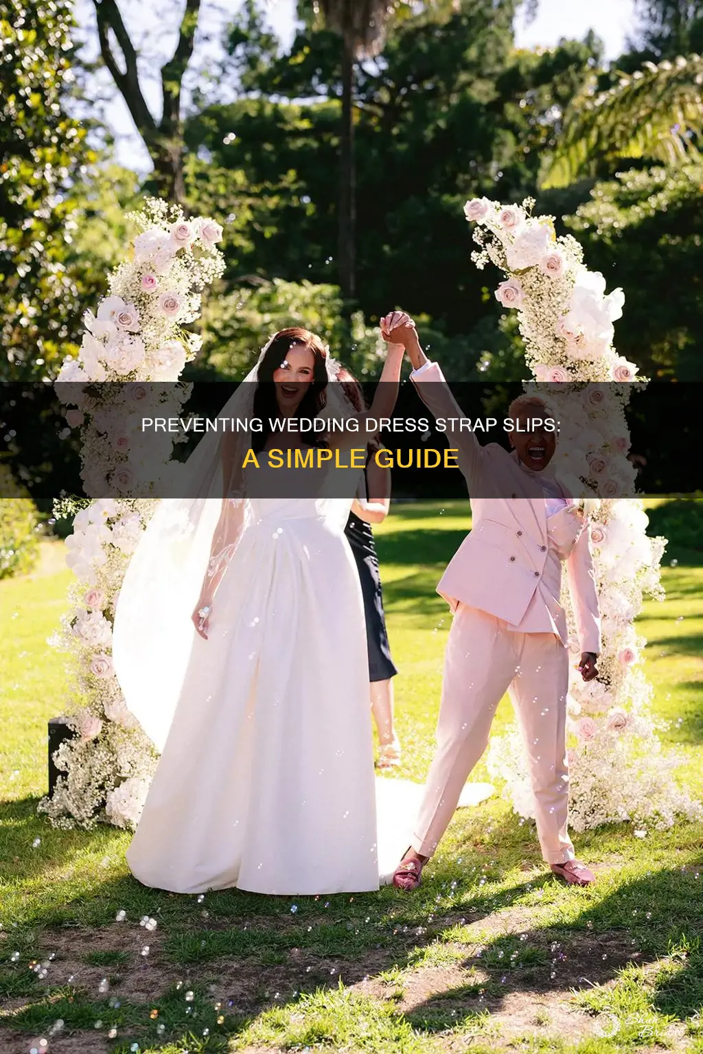 how to keep wedding dress straps from slipping