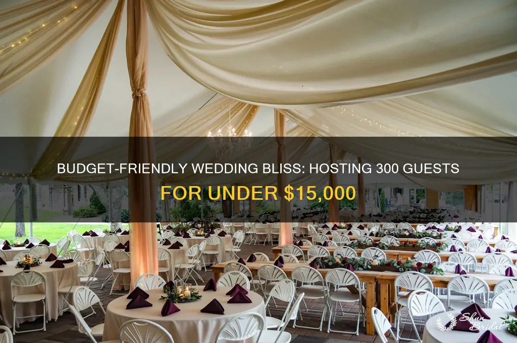 how to keep wedding under 15000 with 300 guests