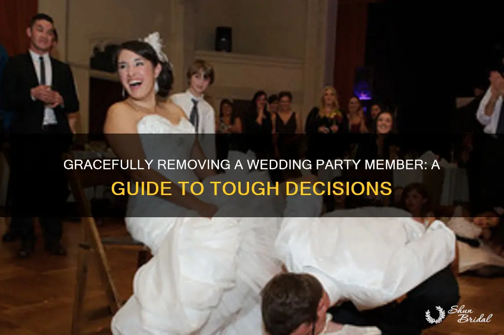 how to kick someone out of your wedding party