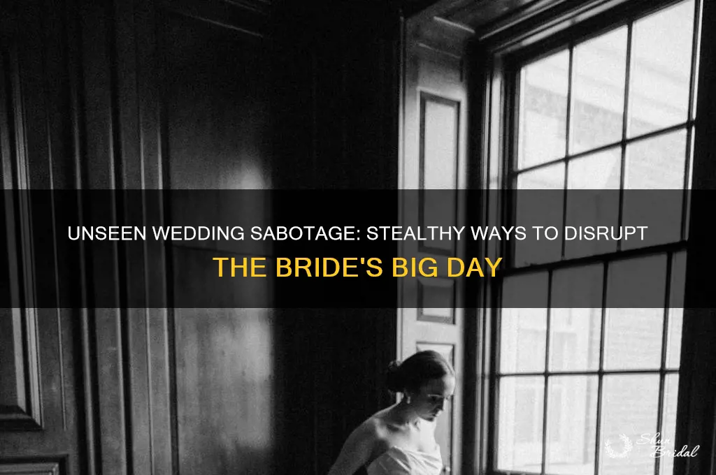 how to kill bride at wedding without being seen