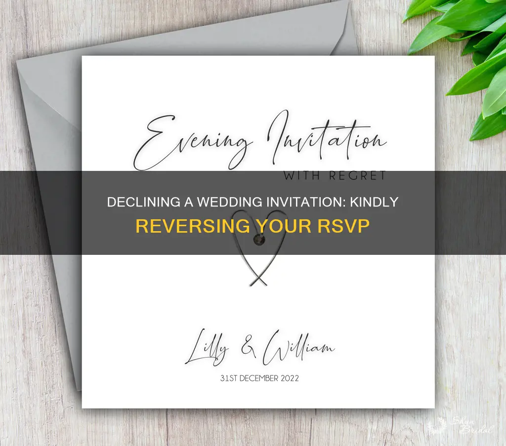 how to kindly reject a wedding invitation after accepting