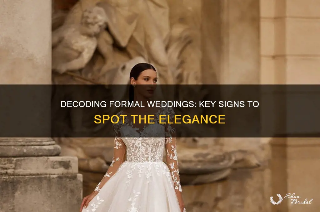 how to know if a wedding is formal
