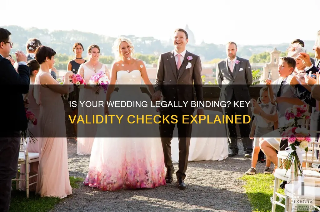 how to know if my wedding is valid